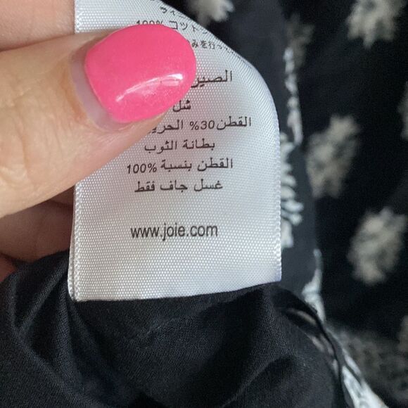 Joie- women’s Chatham silk cotton Black and white boho top- Size medium - Picture 10 of 10